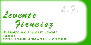 levente firneisz business card